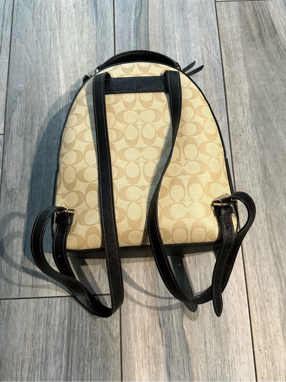 Coach Signature Backpack in Khaki/Chalk